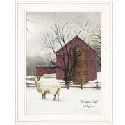 'Winter Coat' by Artisan Billy Jacobs, Ready to Hang Framed Print, White Frame