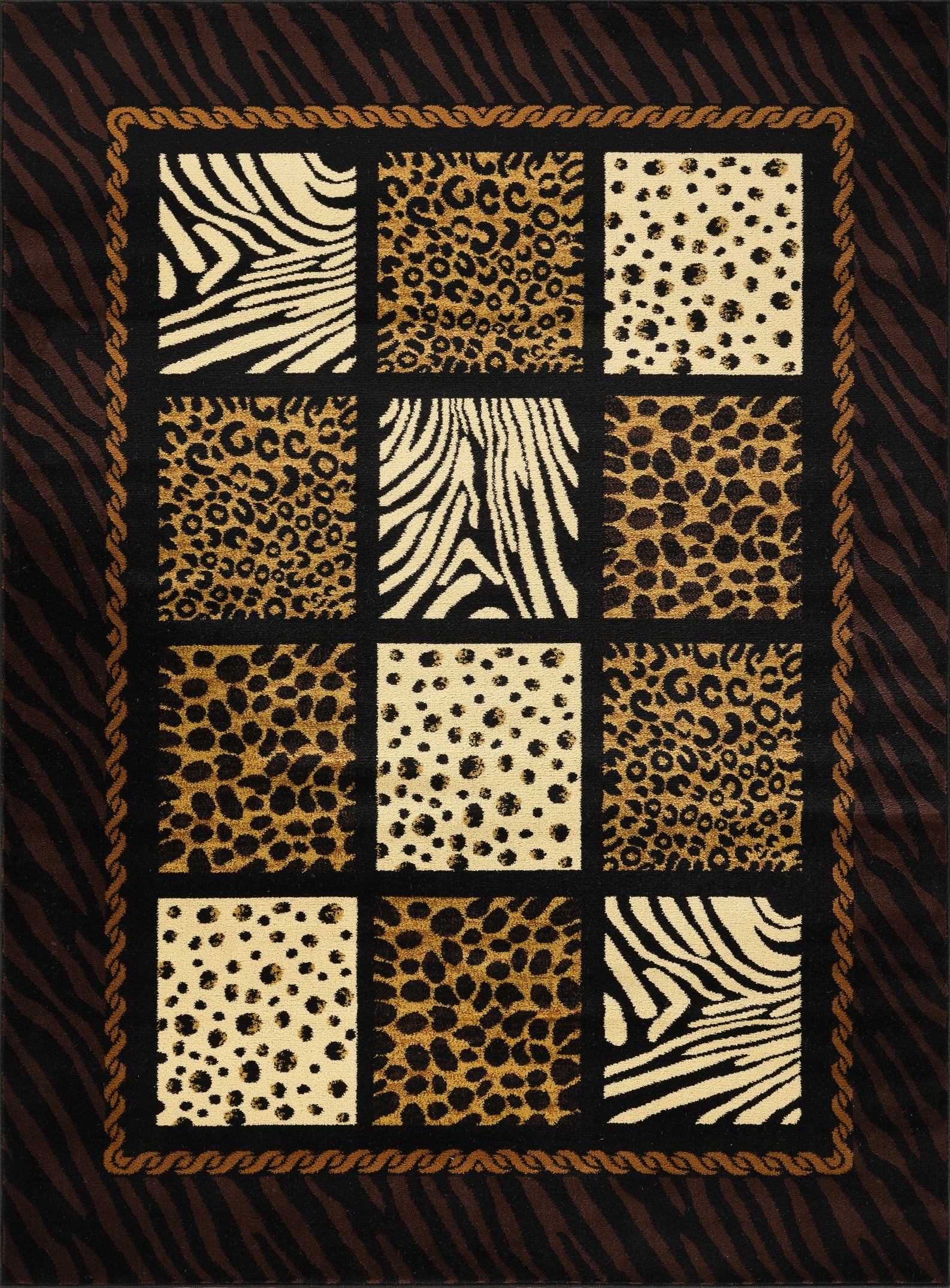 Tribes GC_YLS4012 Multi 5 ft. 3 in. x 7 ft. 3 in. Animal Print Area Rug