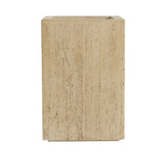 Handmade Travertine Planter Box, Antique Brown, Magnesium Oxide, 19.75'H