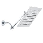 Chrome 10' Square Rainfall & High Pressure Stainless Steel Bath Shower head