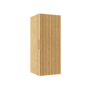 BOI 12' Wall-Mounted Floating Striped Bathroom Vanity Side Cabinet with a Door and a Shelf, (Suitable for BRON Bathroom Vanity), Corolla Oak Woodgrain Color
