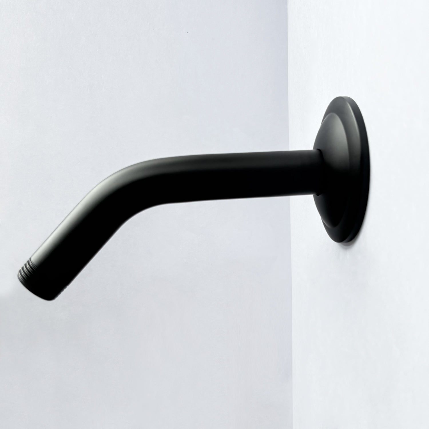 Shower Arm with Flange, 1/2 NPT Tapered Threads, Rain Shower Head Arm, Wall Mount Shower Extension Arm