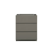 Alice-24F-102,Floor cabinet WITHOUT basin, Gray color, With three drawers, Pre-assembled