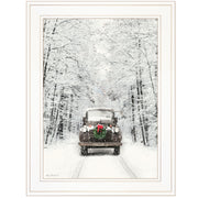 'Antique Christmas' by Lori Deiter, Ready to Hang Framed Print, White Frame