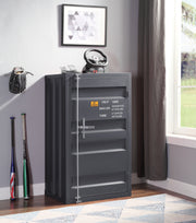 Gunmetal 1-Door Chest with Container Lock
