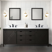 Brown Double Bath Vanity 84 in. W x 22 in. D