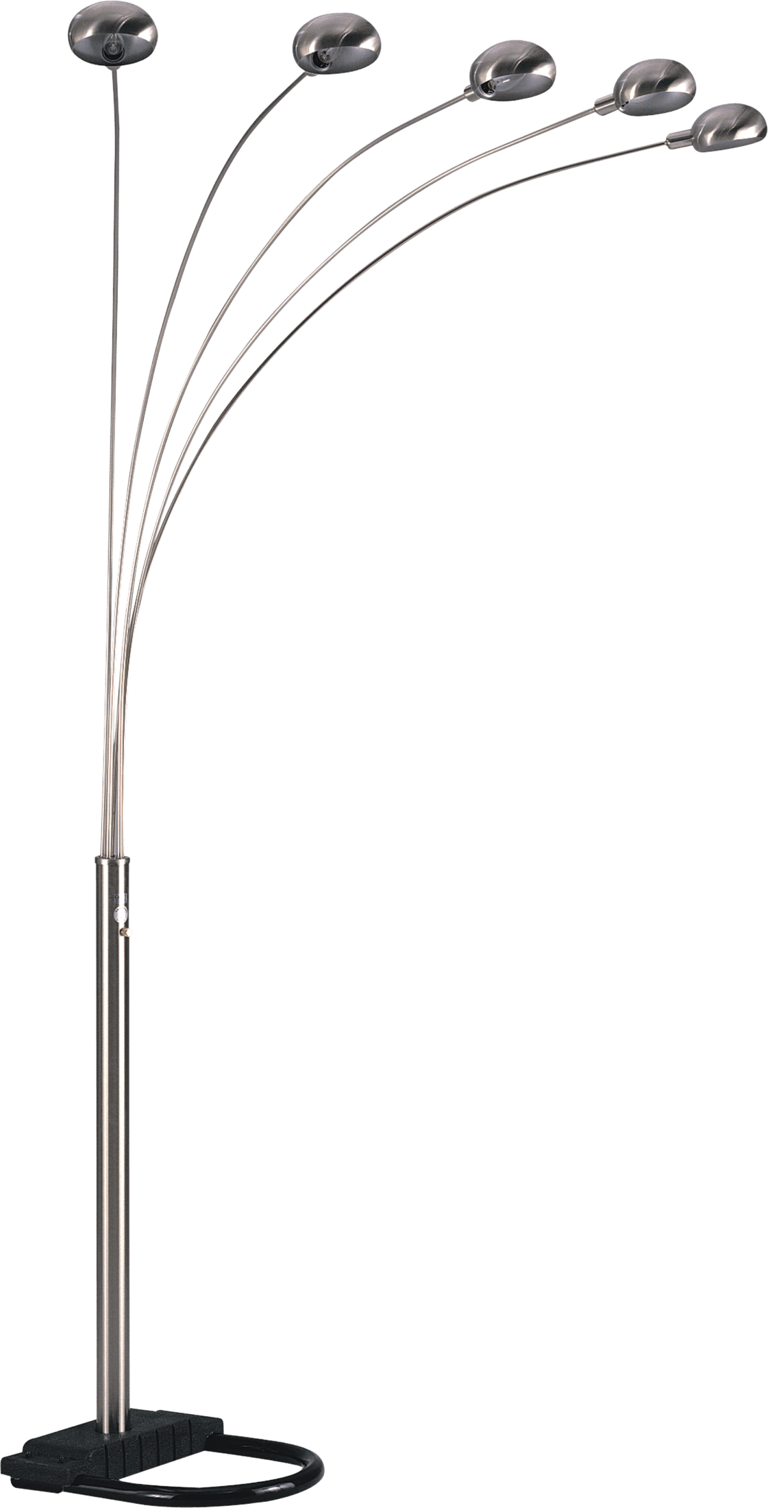 84'H SILVER 5-HEAD CAP STYLE FLOOR LAMP (1PC/CTN) (2.24/33.97)
