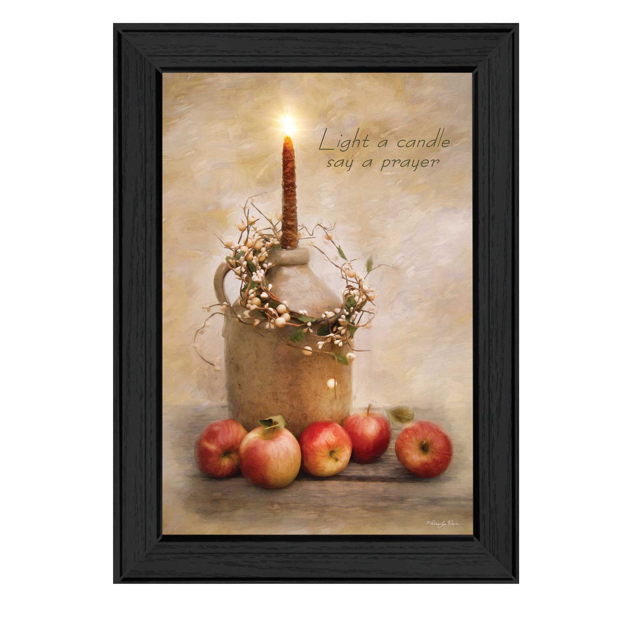 'Say A Prayer' By Robin-Lee Vieira, Printed Wall Art, Ready To Hang Framed Poster, Black Frame