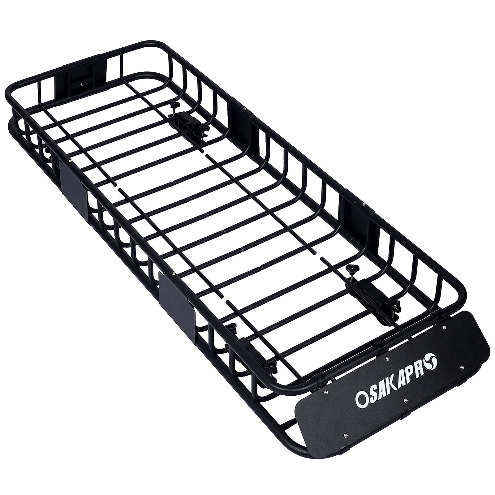 Motoring Roof Rack Rooftop Cargo Carrier Basket 64' Black Steel Universal Fit