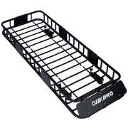Motoring Roof Rack Rooftop Cargo Carrier Basket 64' Black Steel Universal Fit