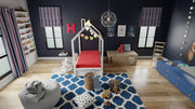 Kids Pedic 5' Classic Red Full Mattress