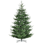 HOMCOM 9 Foot Artificial Christmas Tree, Pine Hinged Xmas Tree with 1939 Realistic Branches, Steel Base, Auto Open, Green