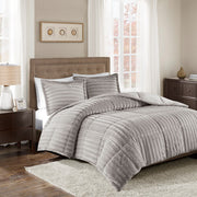 Full/Queen Faux Fur Comforter Mini Set