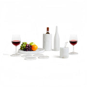 Luxury White Natural Marble Dining Room Accessories Set, 10 Pieces, Elegant Natural Stone