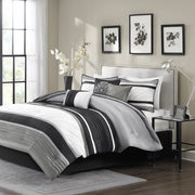 7 Piece Comforter Set Grey King
