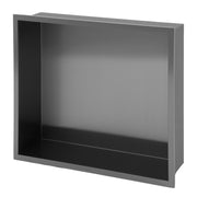 Gunmetal Black Stainless Steel Shower Niche 15' x 15' for Bathroom and Kitchen