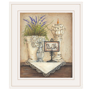 'Bath' Print By Mary Ann June, Ready to Hang Framed Print, White Frame