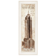 'New York Panel' by Cloverfield & Co, Ready to Hang Framed Print, White Frame
