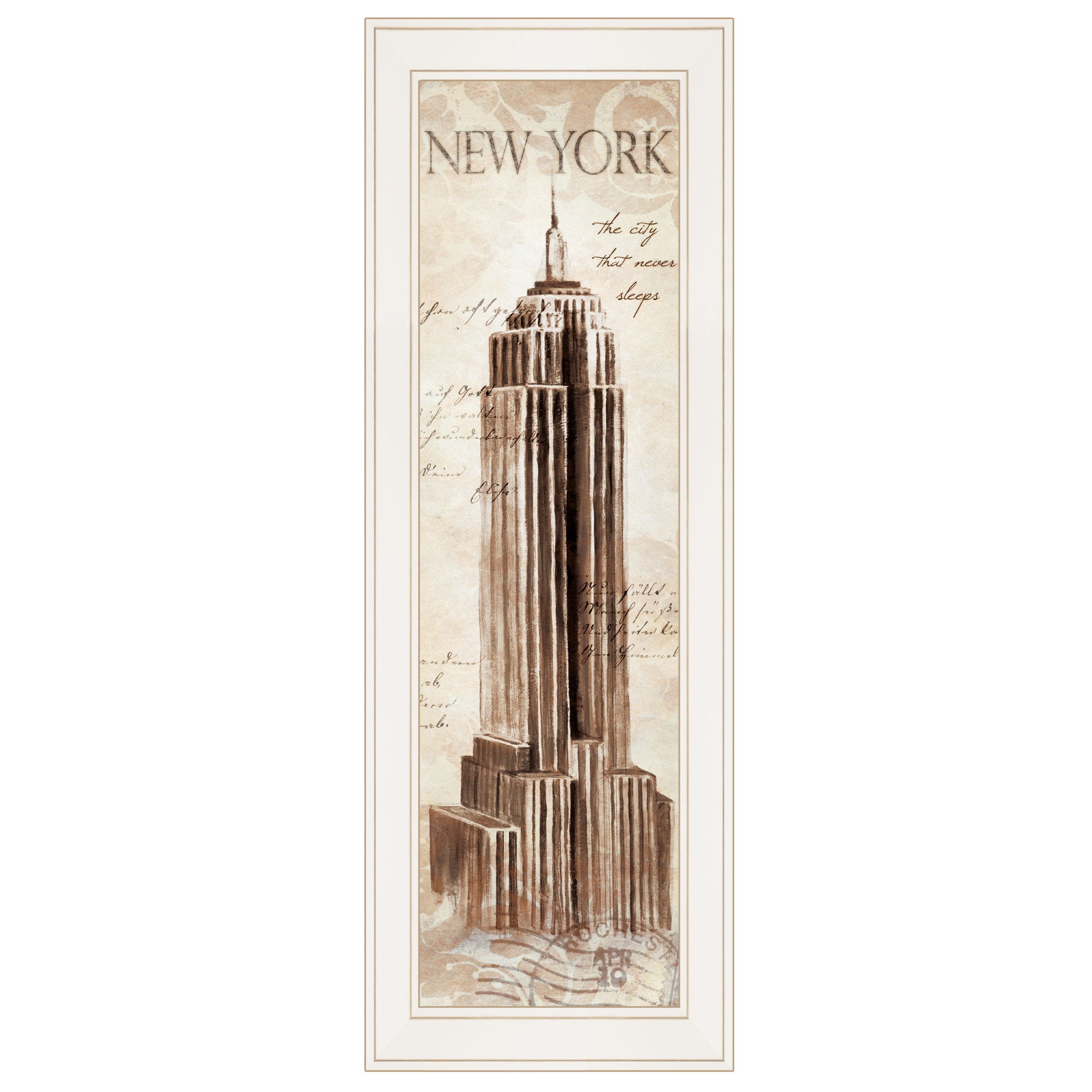 'New York Panel' by Cloverfield & Co, Ready to Hang Framed Print, White Frame