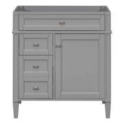 30'' Bathroom Vanity without Top Sink, Modern Bathroom Storage Cabinet with 2 Drawers and a Tip-out Drawer (NOT INCLUDE BASIN)
