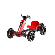 12V electric Kids Pedal Go Kart, Folder Go Kart, Outdoor Ride on Toy with Adjustable Seat, 4 Non-Slip EVA Wheels for Boys and Girls Aged 3-8 Years Old, Red