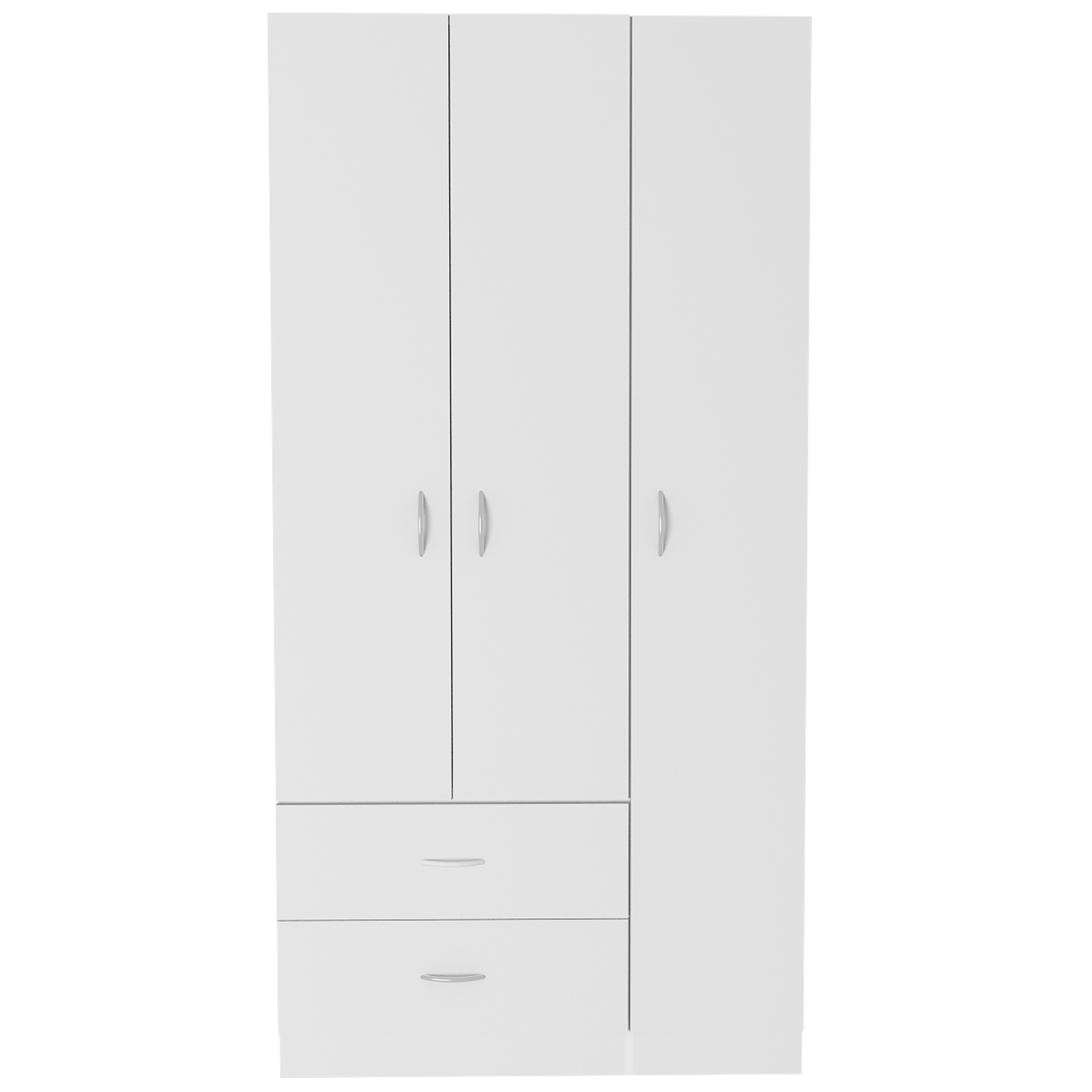 Three Door Armoire Clark, Bedroom, White