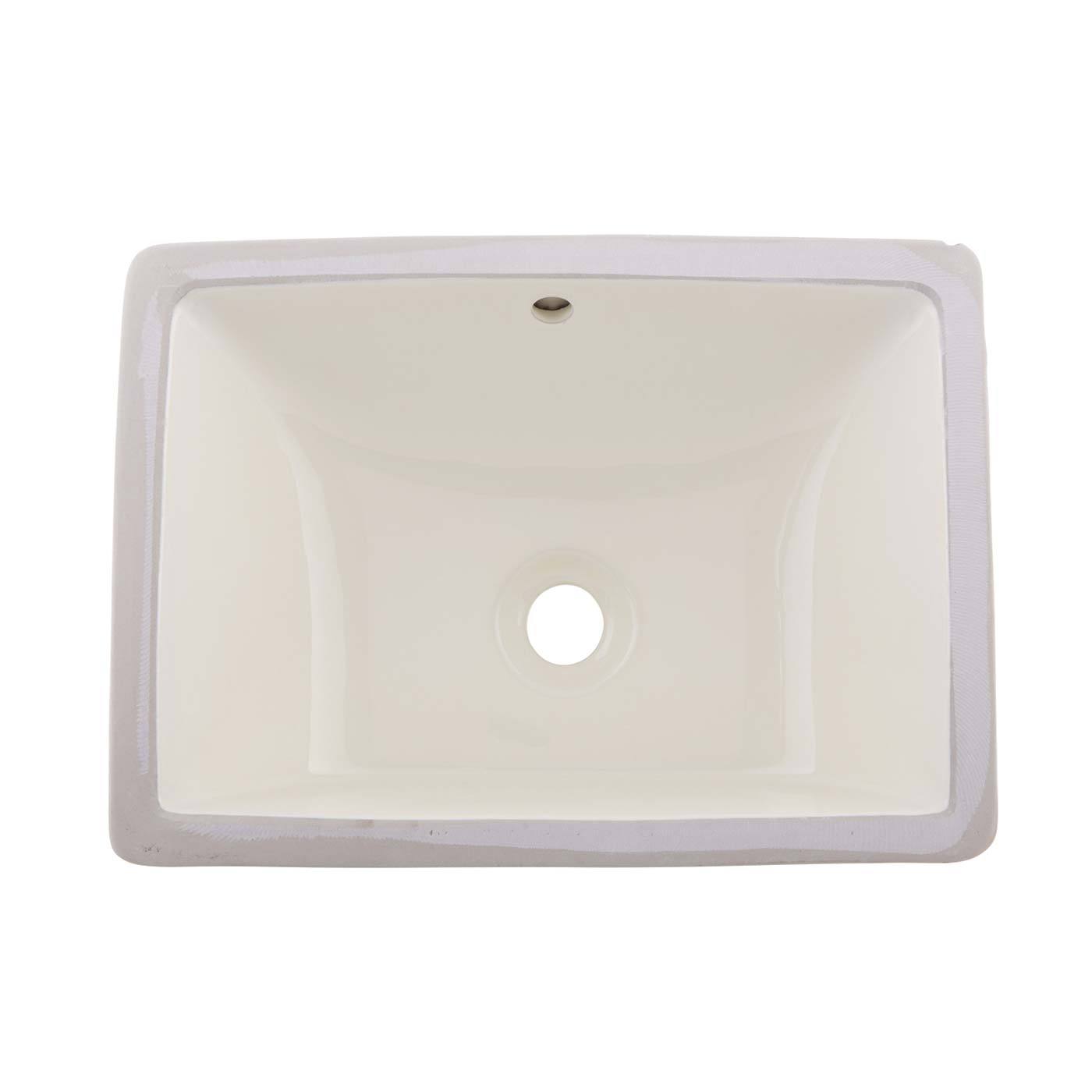 DAX  Ceramic Square Single Bowl Undermount Bathroom Basin