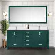 Green Double Bath Vanity 72 in. W x 22 in. D, with Cultured Marble Top