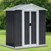 5X3 Feet Dark Grey Outdoor Storage Shed With Aluminum Alloy Frame (old SKU W2794P195736)