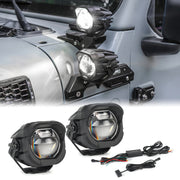OMU Genesis Series Aluminum High Low Beam Switchable A-Pillar Spotlight Compatible with Trucks Jeep Ford etc ATV Motorcycle