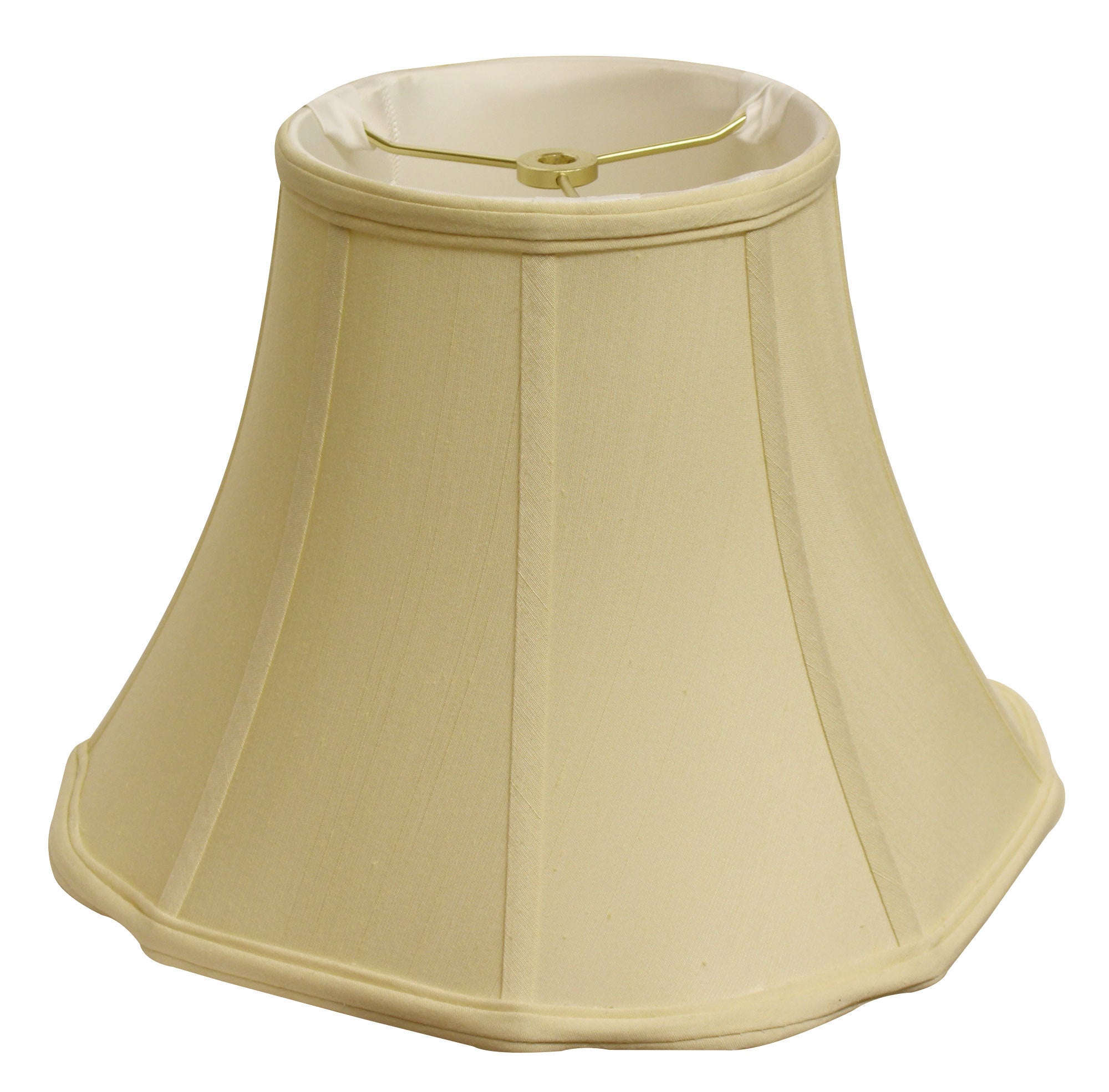 Slant Modified Fancy Octagon Softback Lampshade with Washer Fitter, Antique White