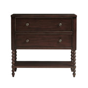 Signature Beckett Accent Chest with 2 Drawers Morocco Brown Solid Wood