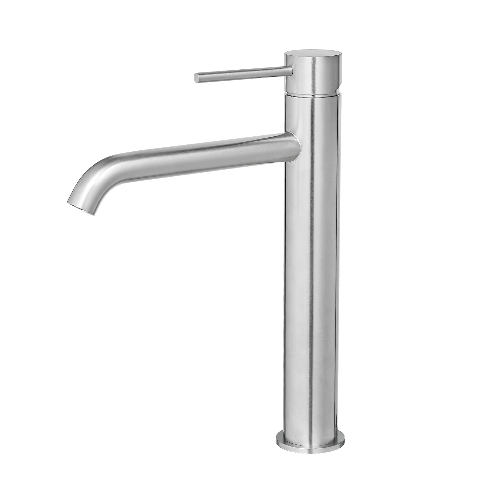 Brushed Nickel Tall Bathroom Faucet Brushed Faucet for Bathroom Sink, Single Hole Bathroom Faucet Modern Single Handle Vanity Basin Faucet
