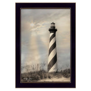 'Cape Hatteras Lighthouse' By Lori Deiter, Printed Wall Art, Ready To Hang Framed Poster, Black Frame