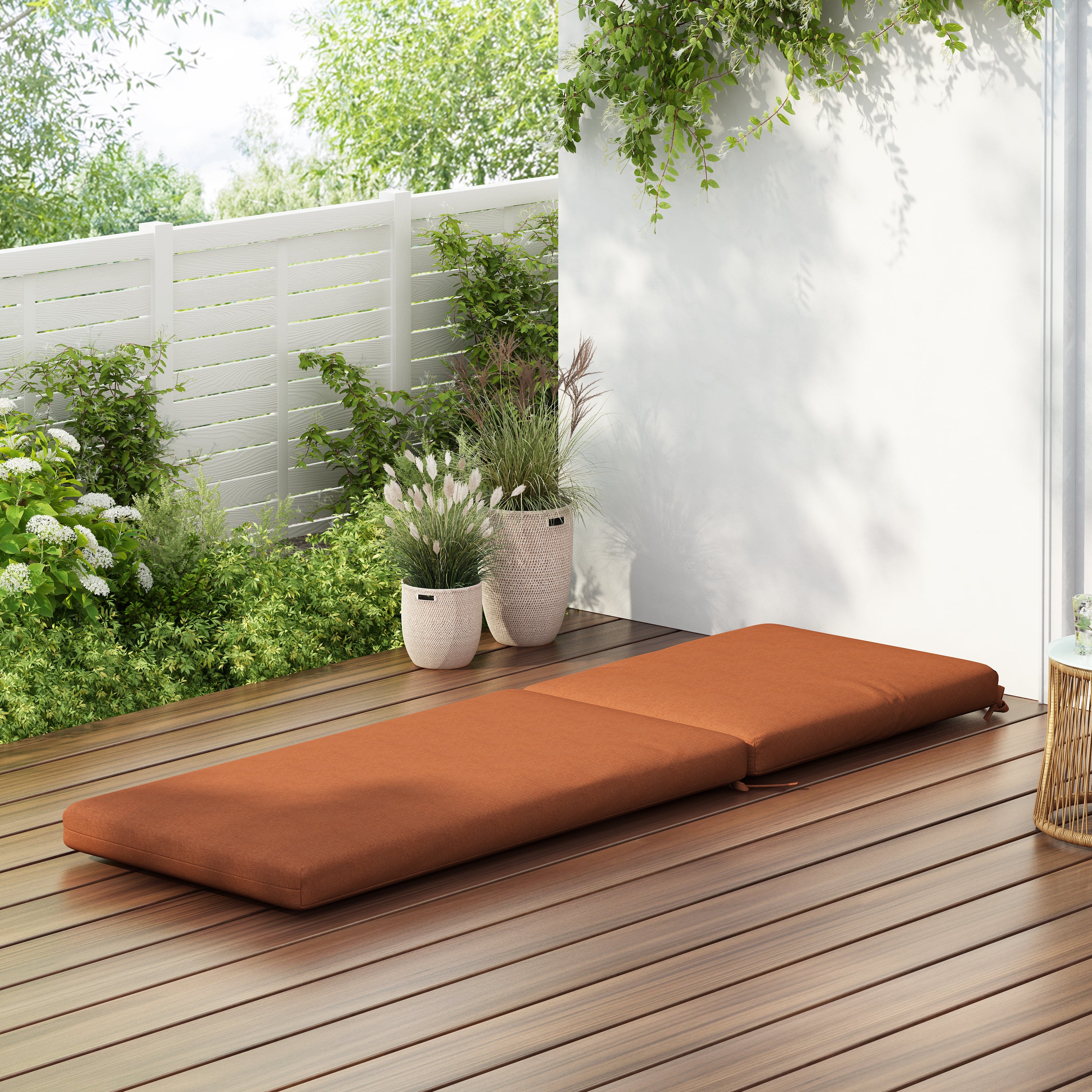 Noah Outdoor Chaise Lounge Cushion, Orange