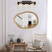 Irregular Wall Mirror Decorative, Asymmetrical Mirror for Wall Decor, Wavy Accent Mirrors for Living Room Bathroom Bedroom Entryway, Abstract Irregular Shape Curvy Mirror, 32'x22'