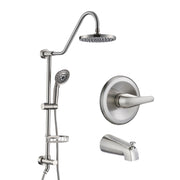 Shower Head with Handheld Shower System with 8' Rain Shower Head with Tub Spout (Rough-in Valve Included)