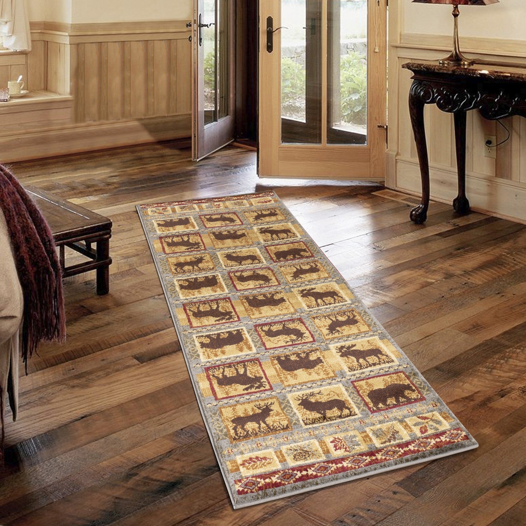 Nature's Nest GC_CBL3004 Multi 2 ft. 7 in. x 7 ft. 3 in. Lodge Area Rug