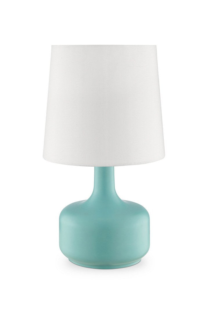 17.25' Tall 'Cheru' Modern Mid-Century Touch On Table Lamp, Powder Green