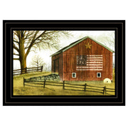 'Flag Barn' By Billy Jacobs, Ready to Hang Framed Print, Black Frame