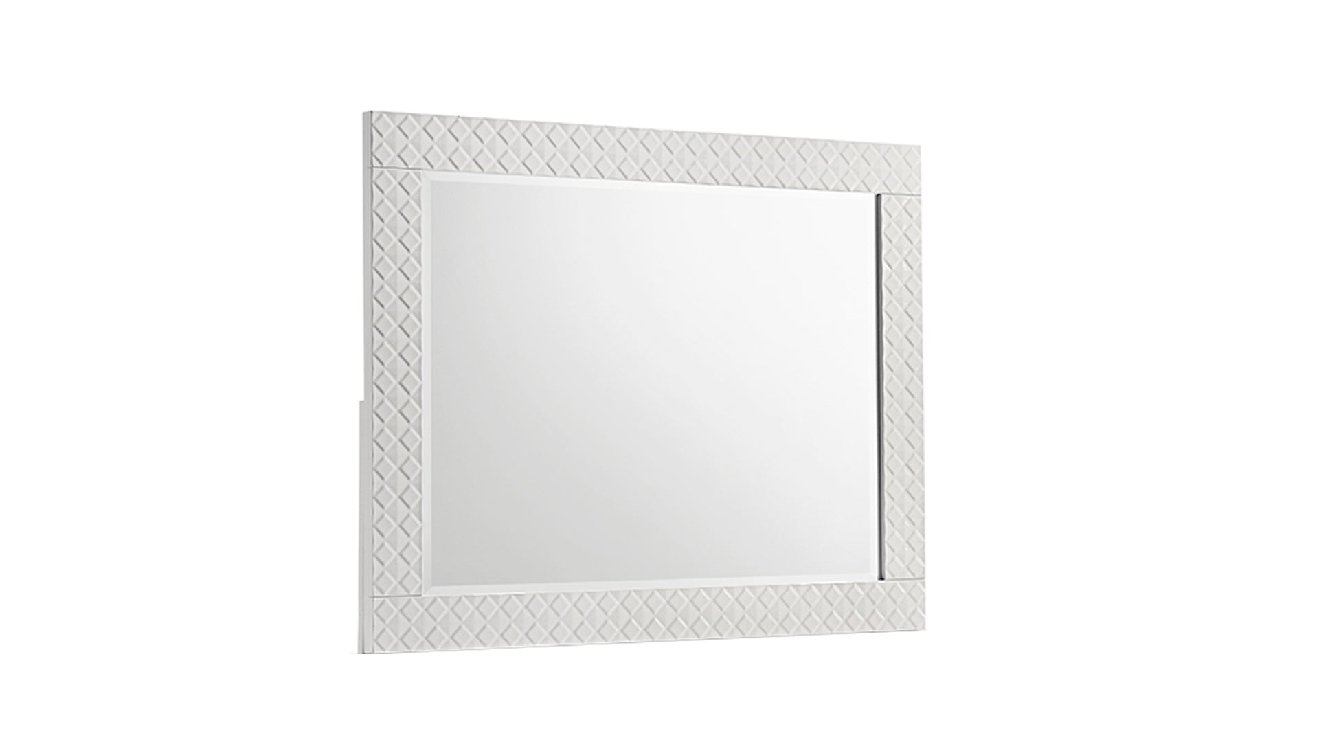 Blanca Modern Style Mirror Made with Wood in White