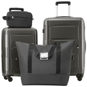 Expandable Spinner Wheels 2 Piece Luggage Set with Bags ABS Lightweight Suitcase with TSA Lock 20inch+24inch Dark Gray