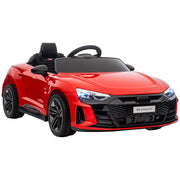 Aosom Kids Ride on Car, 12V Licensed Audi RS E-tron GT, Remote Control, Music, Lights, Red, Plastic, 40.5 Inches