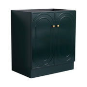Modern 30' Freestanding Bathroom Vanity with Soft-Close Cabinet Doors, Dark Green Plywood Finish, Excluding Sink