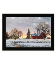 'Morning Calls' by Artisan Bonnie Mohr , Ready to Hang Framed Print, Black Frame