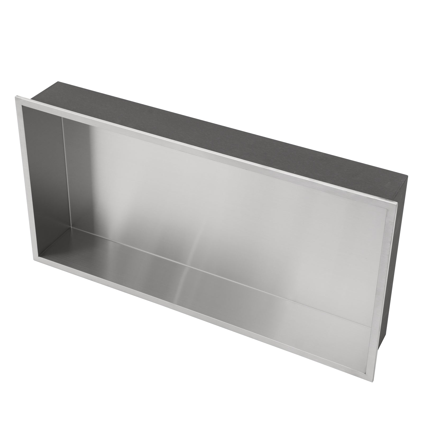 Brushed Nickel 25' x 13' Stainless Steel Shower Niche, Durable and Rust-Resistant
