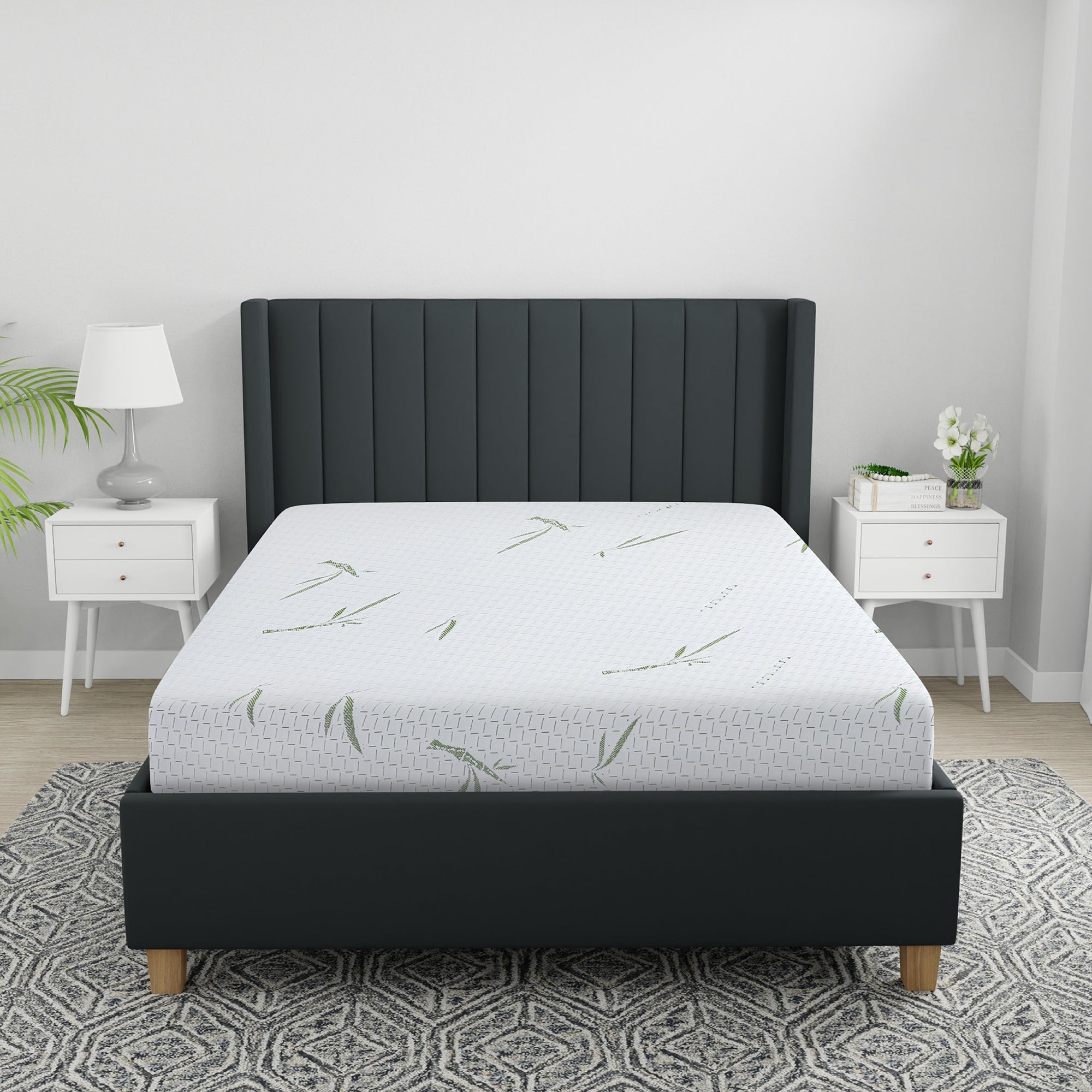 10-Inch Dual Layer Memory Foam Mattress with Bamboo Infused Cover - King