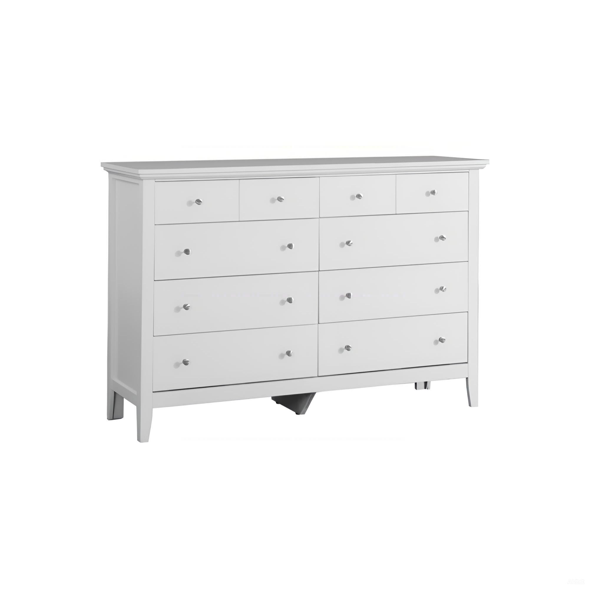 Hammond G5490-D Dresser, Contemporary Storage Solution, White, Wood Veneers, 39'H x 58'W x 18'D