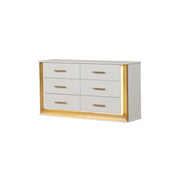 Obsession Contemporary Style 6-Drawer Dresser Made with Wood & Gold Finish(Includes Only dresser) same as B009P152664 (CA inventory)