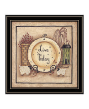 'Live Today' by Mary Ann June, Ready to Hang Framed Print, Black Frame